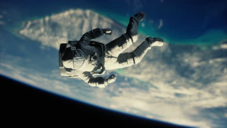 Astronaut-floating-above-the-Earth-Elements-of-this-image-furnished-by-NASA