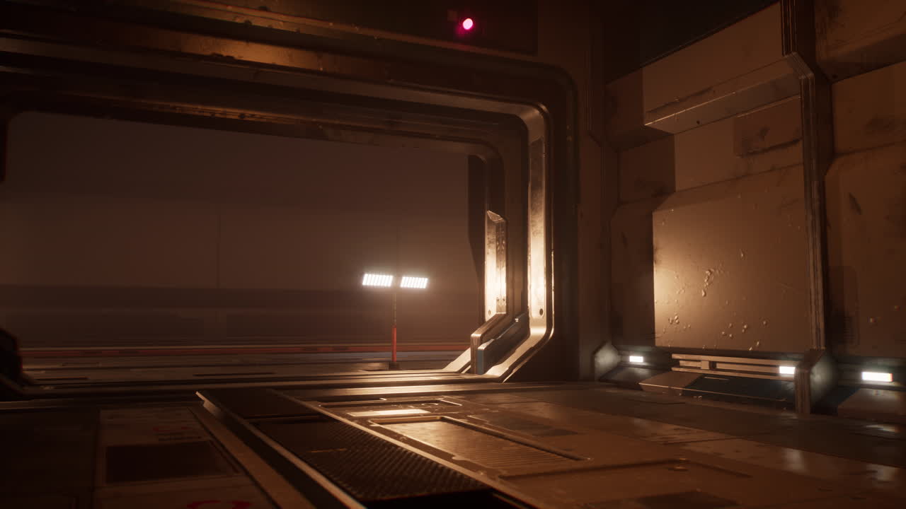 interior del pasillo de ciencia ficción