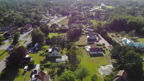 Aerial-beautiful-footage-over-the-picturesque-village-called-Sturko,-located-in-Karlskrona-Sweden-12