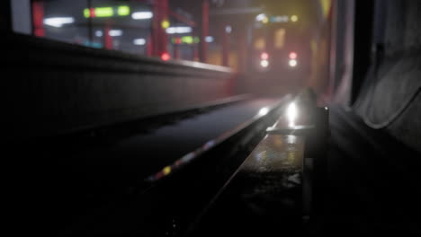 empty old subway train station