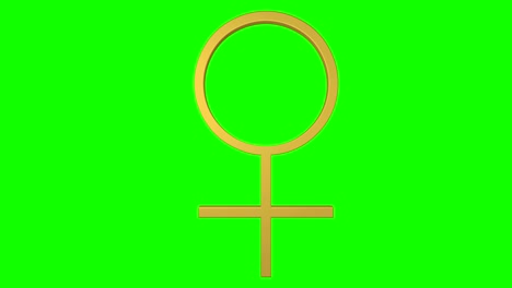 female symbol 3d green screen loop