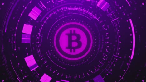 bucle de concepto de fondo de bitcoin