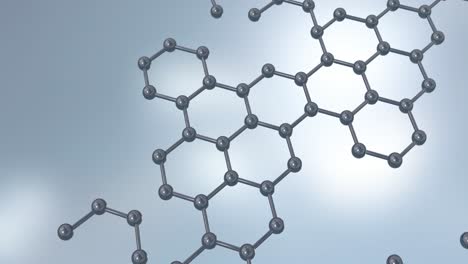 animation of 3d micro of molecules on grey background