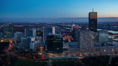 vienna skyline - autumn evening view