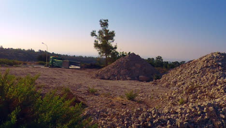 dumping truck waiting for it workers