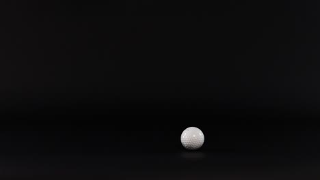 golf ball moving against a dark background