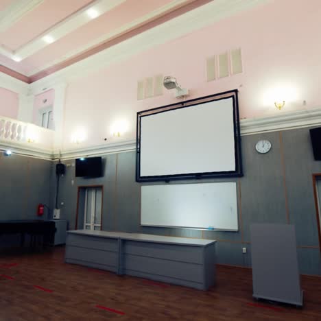 university classroom interior empty