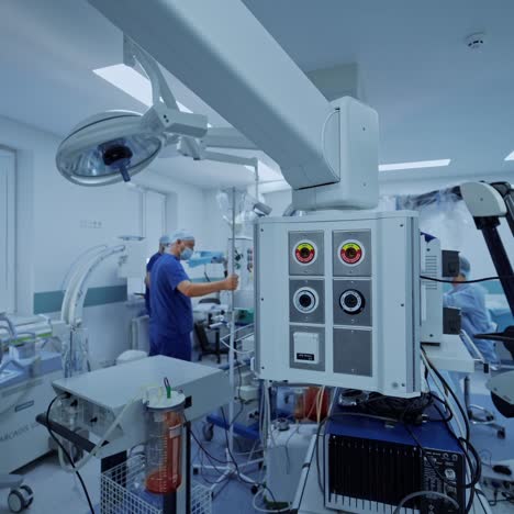 professional doctors performing operation