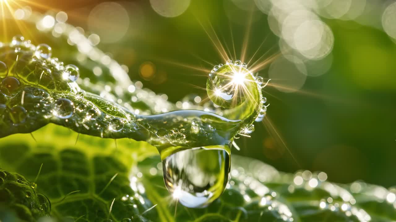 gota de agua en la hoja