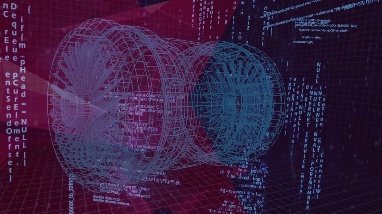 Animation of 3d engine and data processing