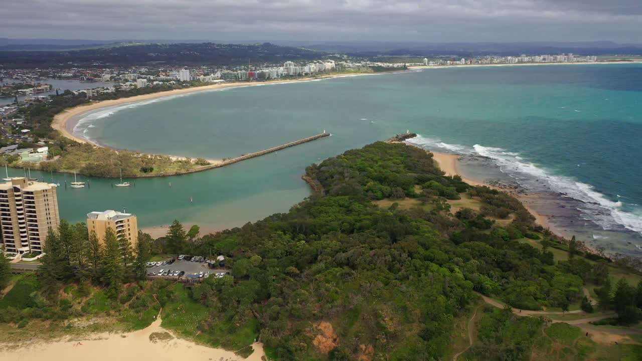 물루라바, 선샤인 코스트, 흐린 날, 드론 영상