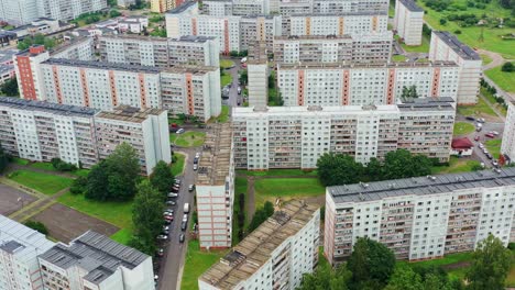 Symmetrical housing blocks in Riga - Soviet architectural legacy from above, 4K
