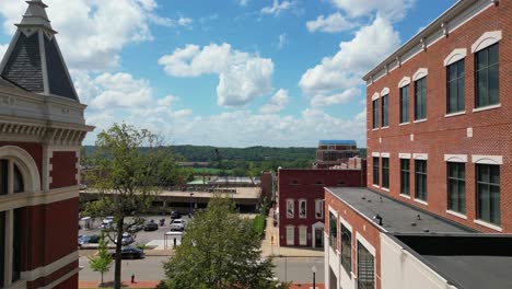 Innenhof-Vor-Dem-Gerichtsgebäude-In-Clarksville,-Tennessee