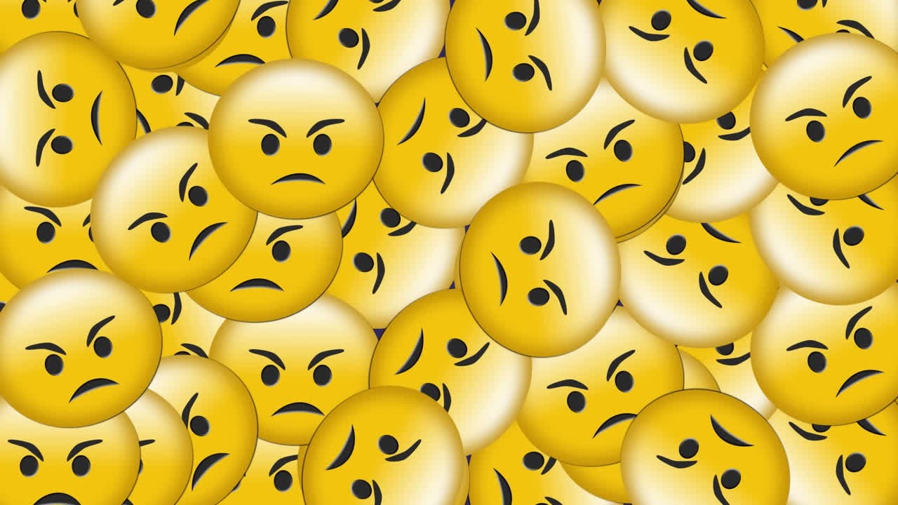 Animace ikon naštvaných emotikonů