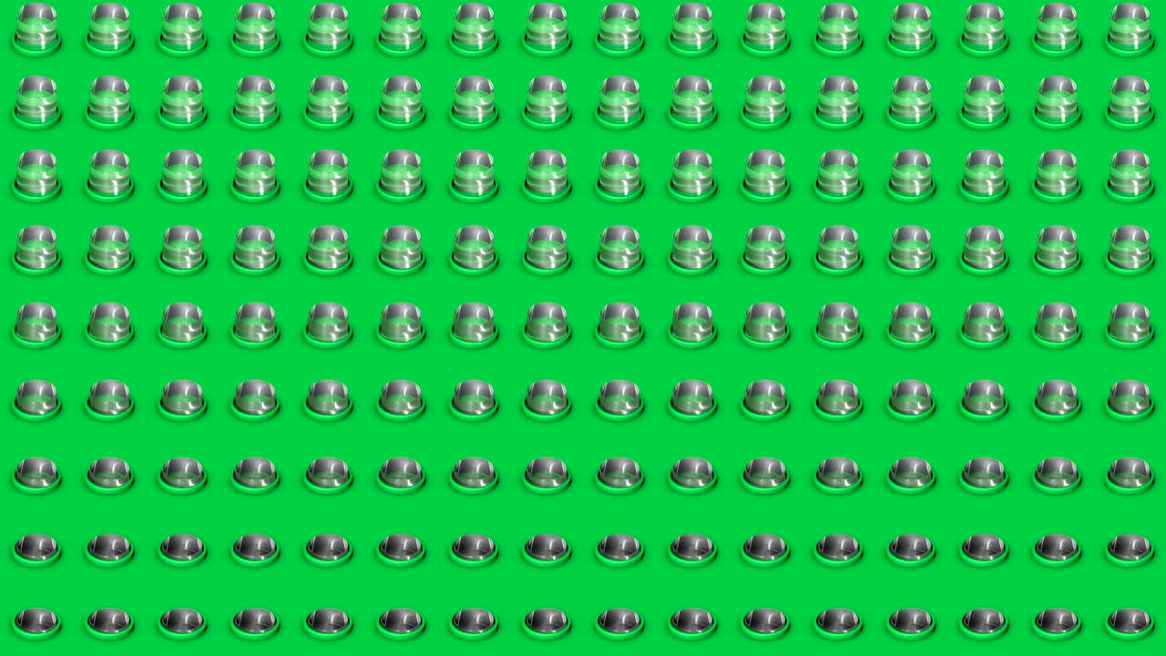 추상적인 이소메트릭 배경 유리 실린더 버튼 수평 파동