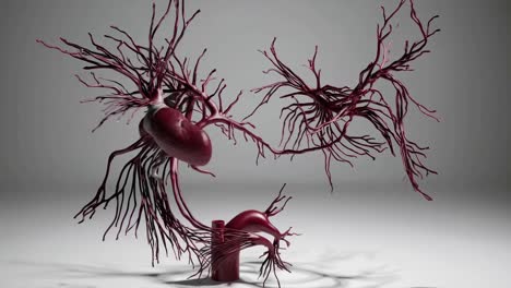 3d model of heart and vascular system
