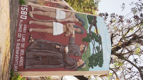 monument on altos town in paraguay of the firth franciscan reduction, franciscan missions