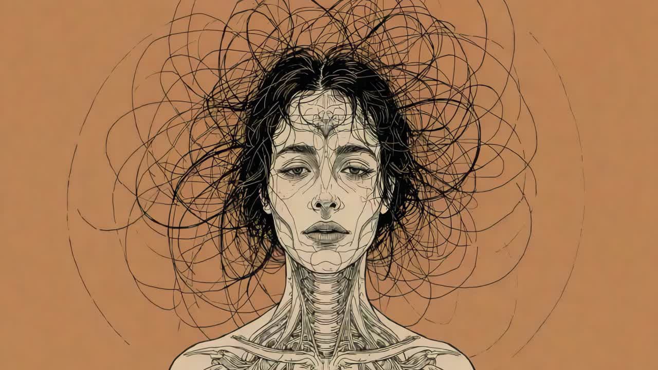 Abstract Anatomical Portrait of a Woman