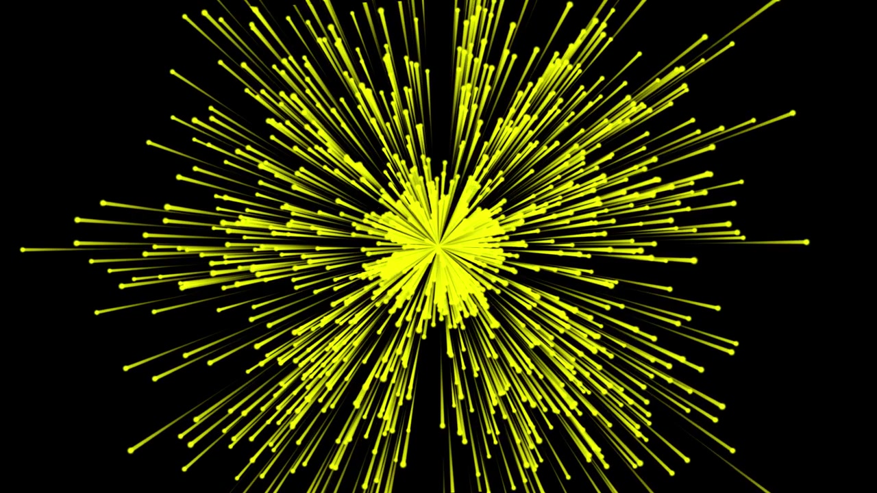 Bright Yellow Particle Effect in 4K