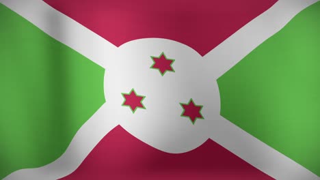 Animation-Der-Sich-Bewegenden-Flagge-Burundis,-Die-Weht