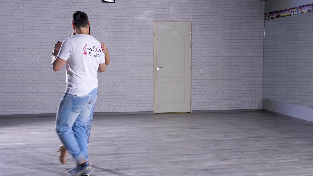 Couple Dancing Kizomba in Studio