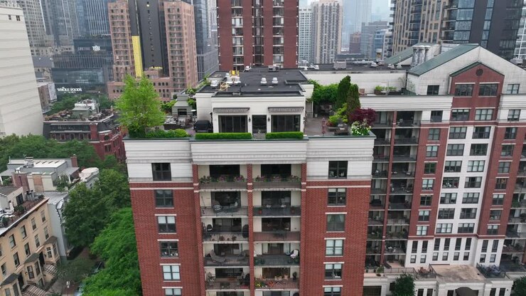 Apartment complex in downtown city