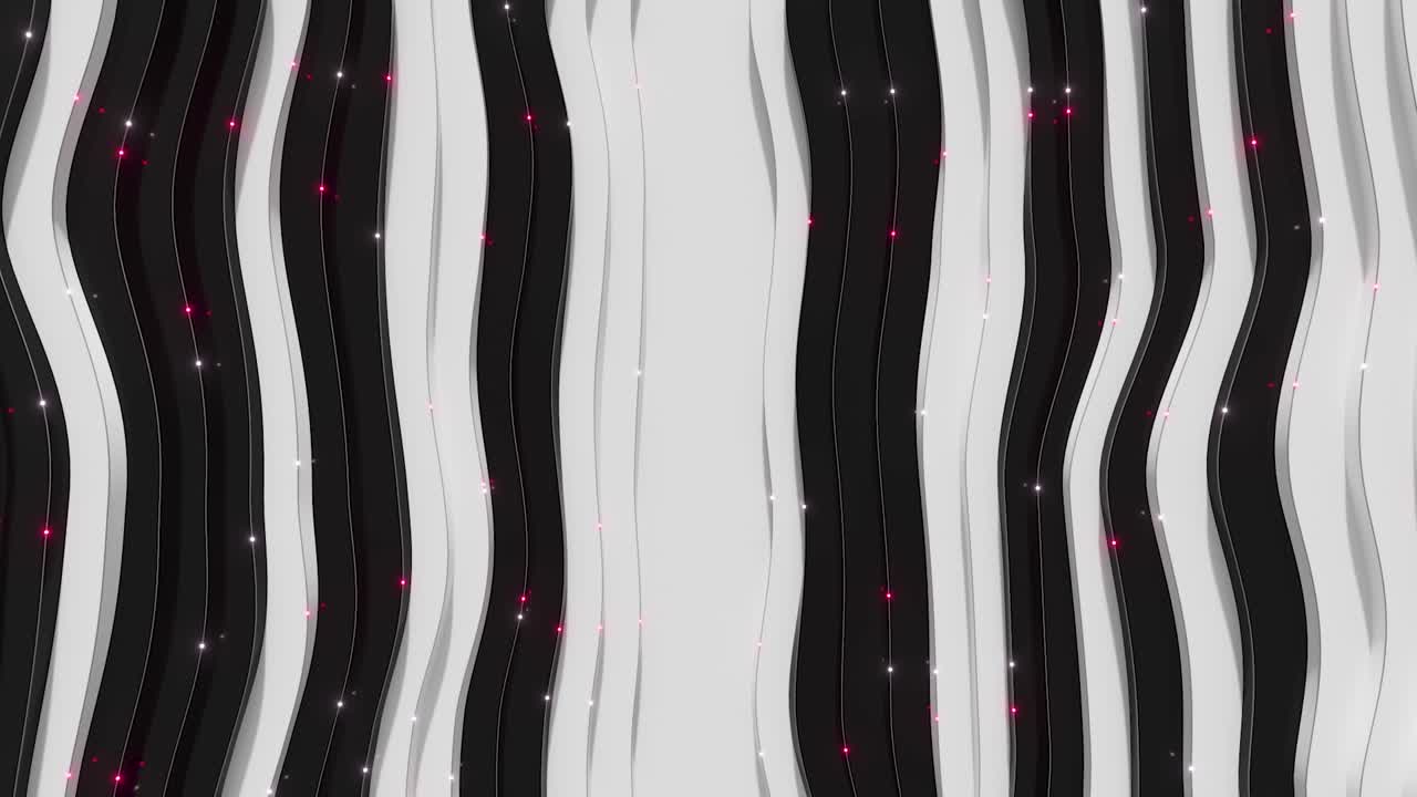 추상적인 검은색과 색의 파동 패턴과 빨간색 불빛