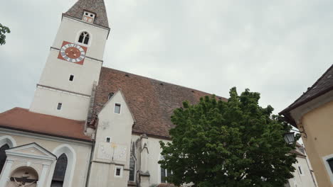 historic church in a european village