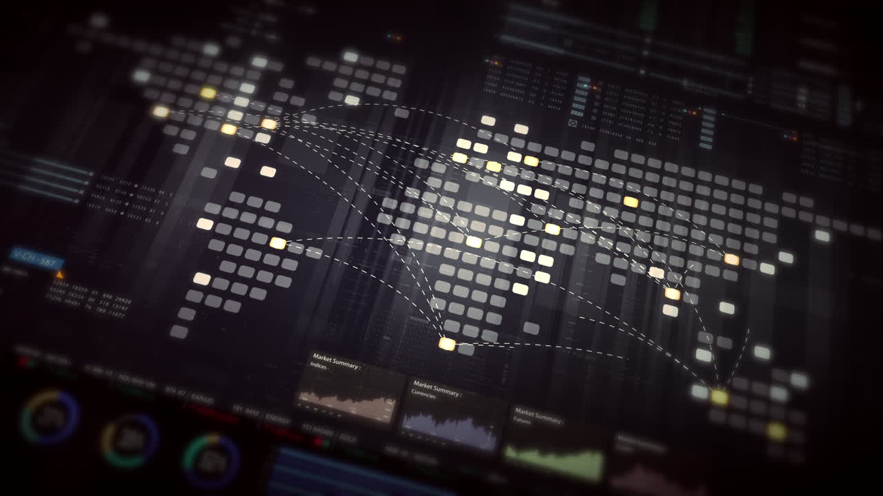 visuales de datos dinámicos para gráficos de información de negocios, gráficos animados e insights basados en datos para una maqueta de reunión de negocios. explore el mundo del comercio, las bolsas de valores y la criptografía