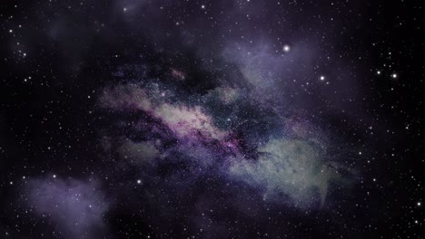 4k flight through nebula in space
