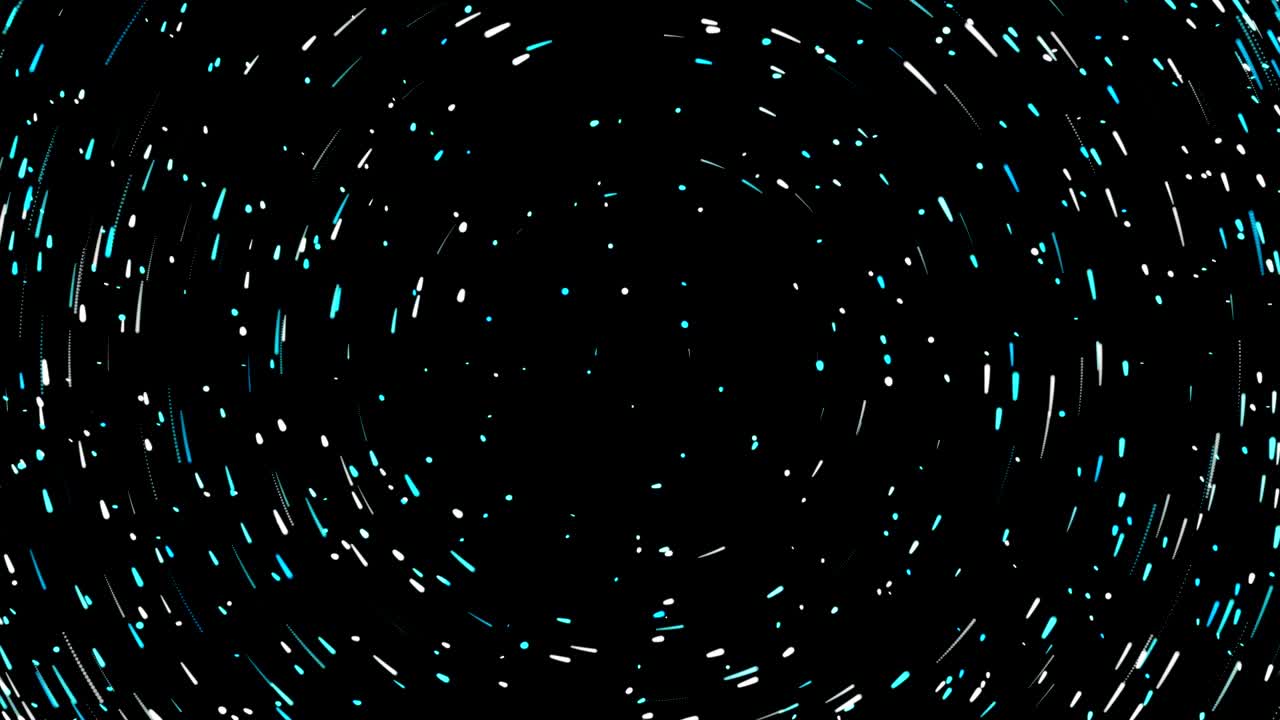 Abstract computer animation with colored particles