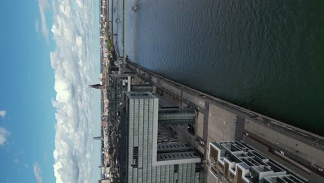 the eye-catching 62m high crane buildings in cologne