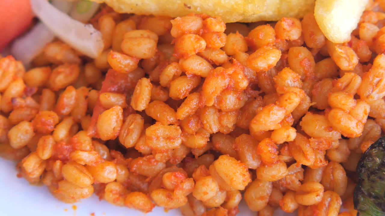 Close-up of Spiced Bulgur