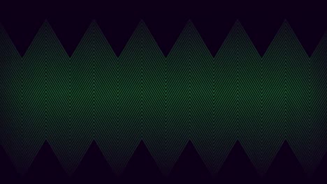 animación de líneas en zigzag paralelas y delgadas de color verde desplazándose lentamente sobre un fondo negro