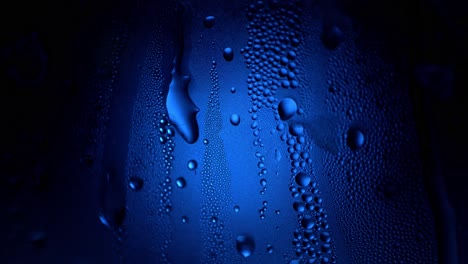 water drops on a cold surface