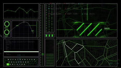 animation of digital data processing over dark background