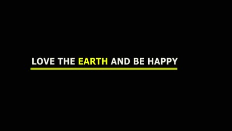 love the earth and be happy