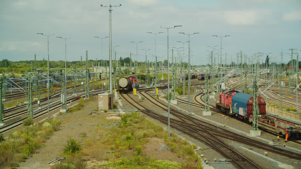 grey tank wagon rolling down a shunting hump