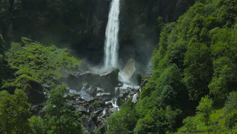 foroglio waterfall in bavona valley, ticino, switzerland