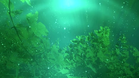 bucle de fondo de hojas verdes