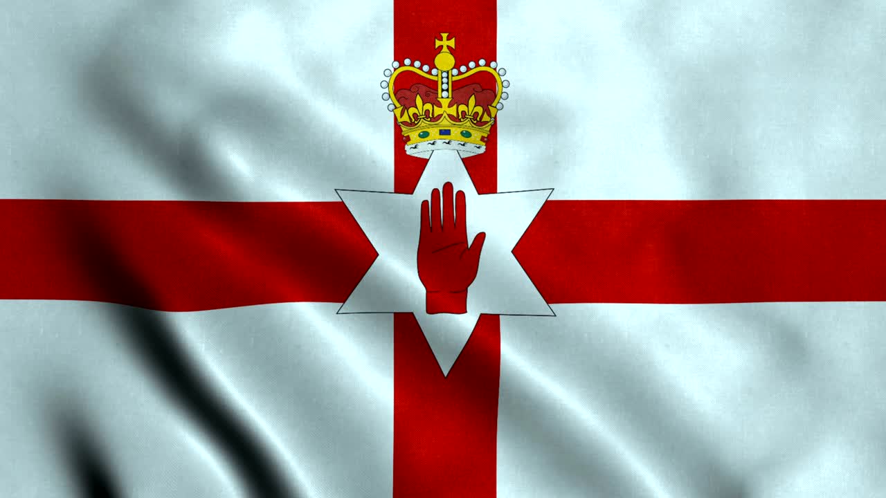 беспрерывный петлевой флаг северной ирландии