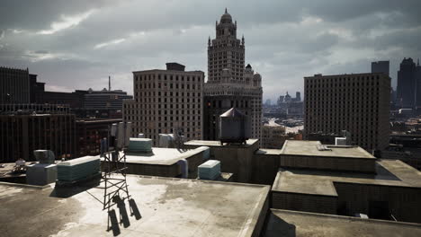 cityscape view from a rooftop