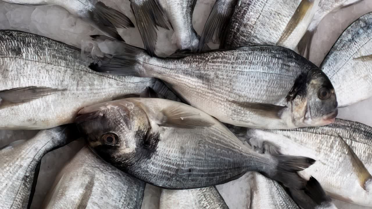 mariscos en el mercado de pescado