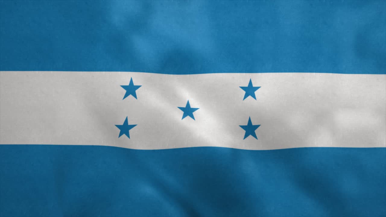 온두라스의 국기가 바람에 부히고 있다.