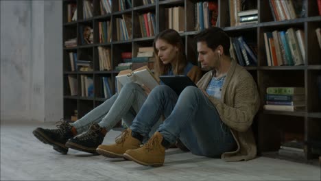 students studying after lectures in the library