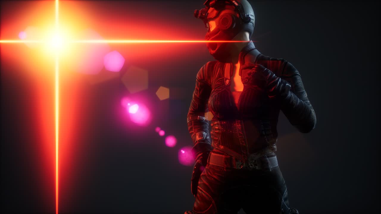 사이버  ⁇ 크 젊은 여성, 미래주의 스타일