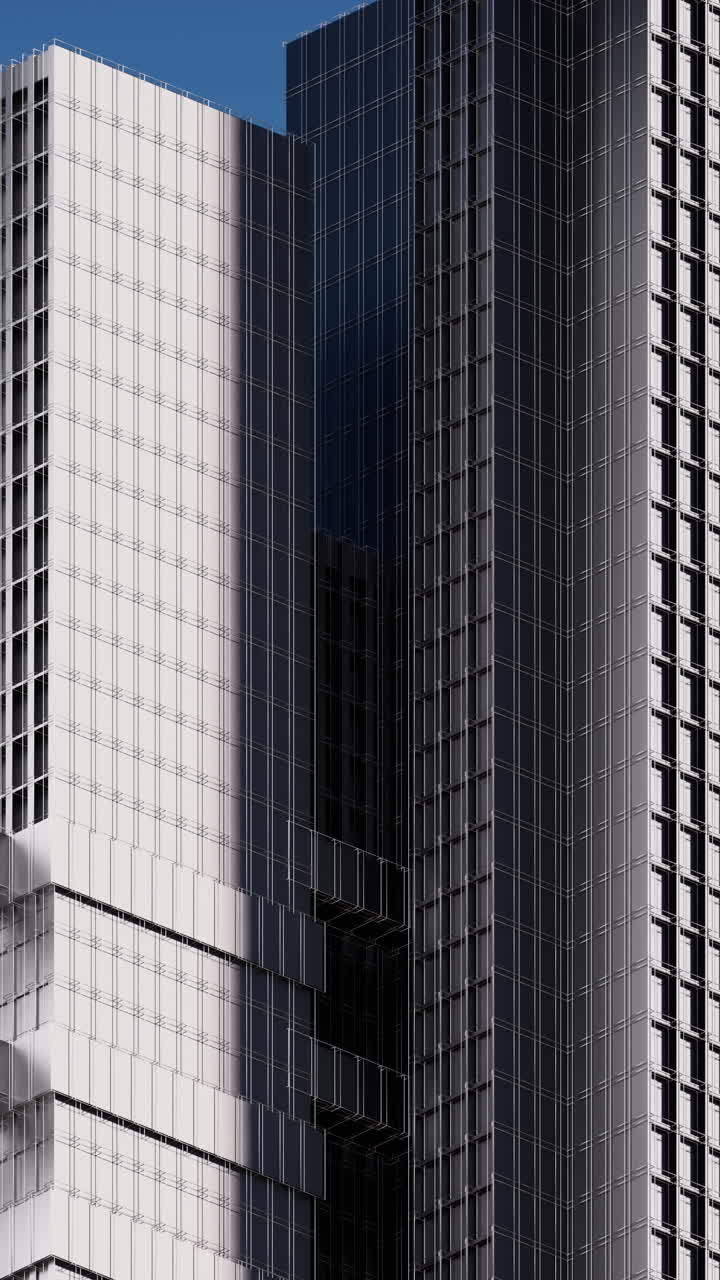 edificio urbano durante el día, edificio modular,3d renderización.