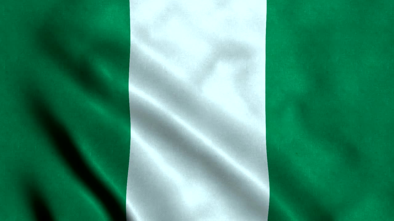 bandera de nigeria con un bucle sin costuras de 4k