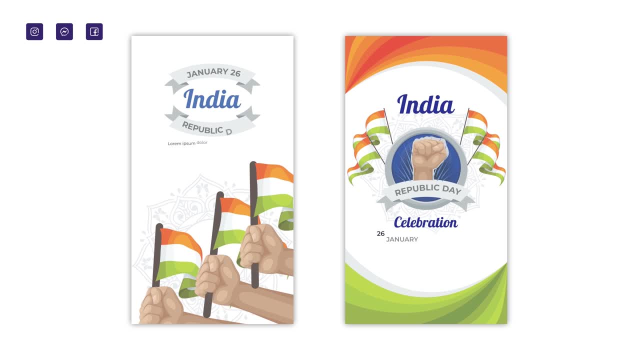 Indian Republic Day Celebration Instagram Story