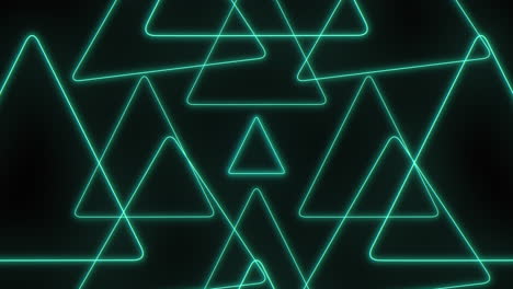 a striking black and blue triangle pattern illuminated by bright neon green light, creating a dynamic and visually captivating wallpaper design